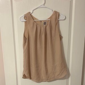 Anne Klein Beige Sleeveless Blouse